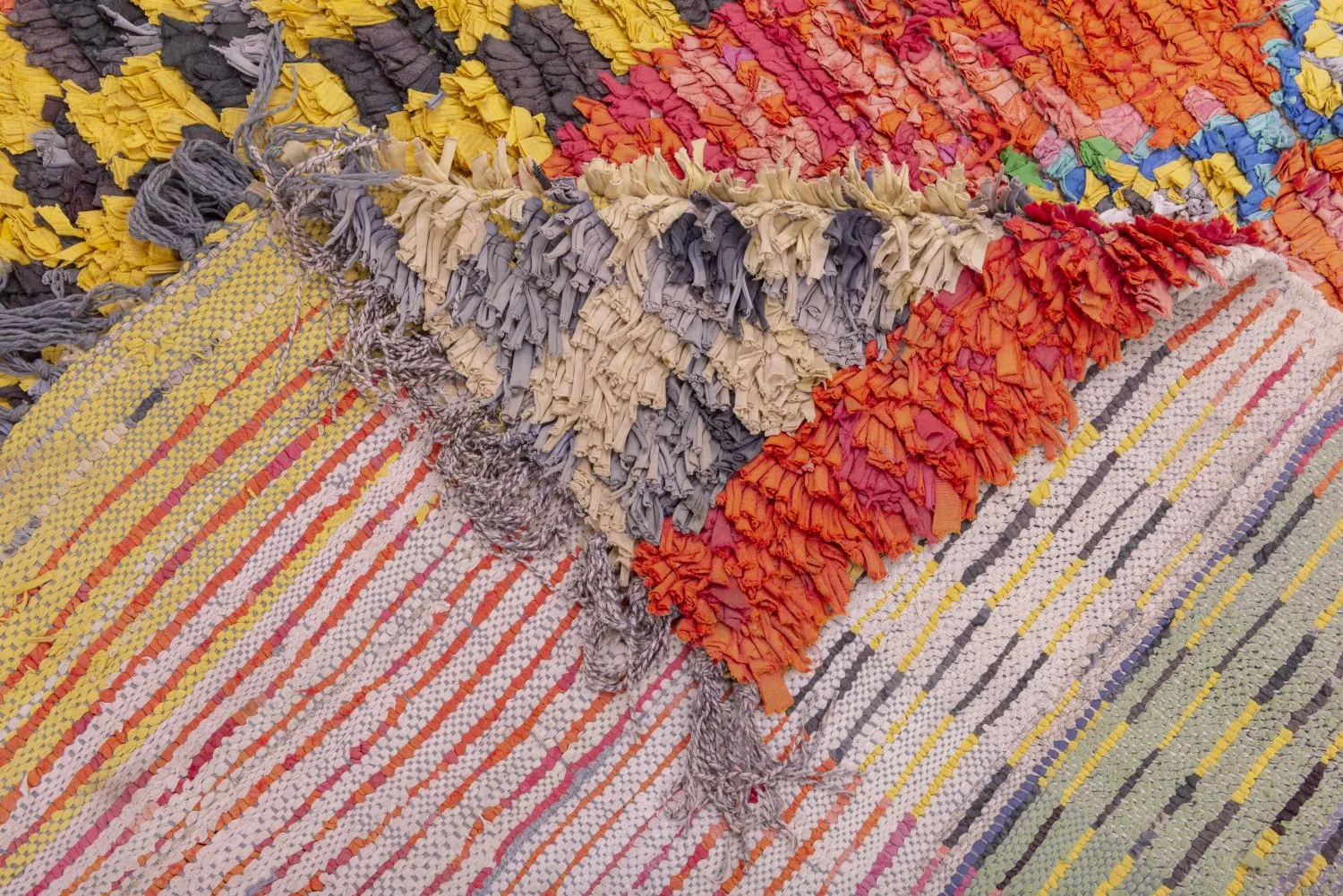 Marokkansk berber tæppe Boucherouite 220 x 140 cm