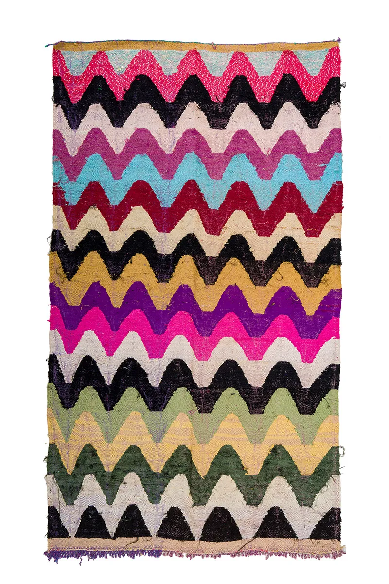 Marokkansk berber tæppe Boucherouite 160 x 275 cm