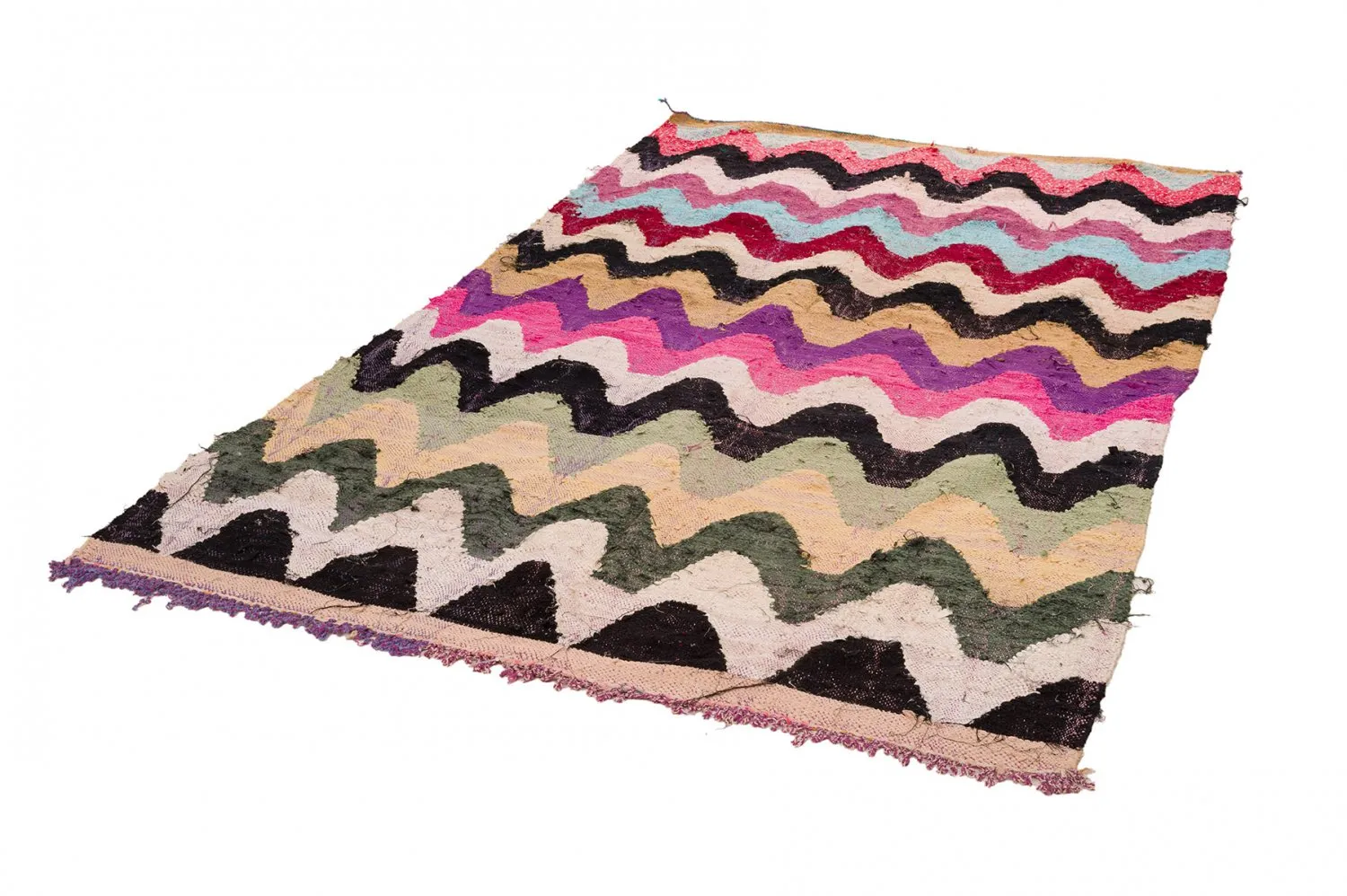 Marokkansk berber tæppe Boucherouite 160 x 275 cm