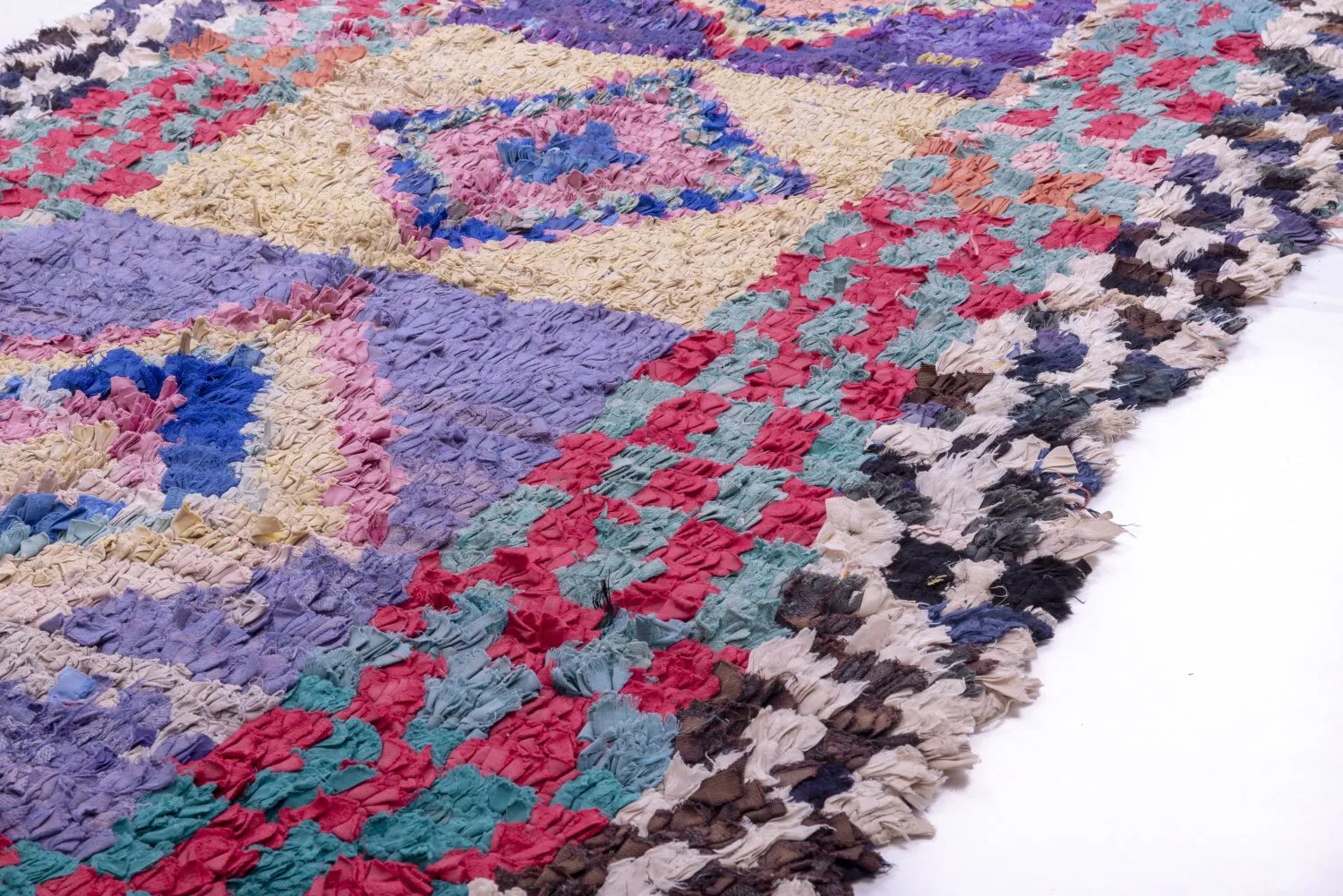 Marokkansk berber tæppe Boucherouite 225 x 125 cm