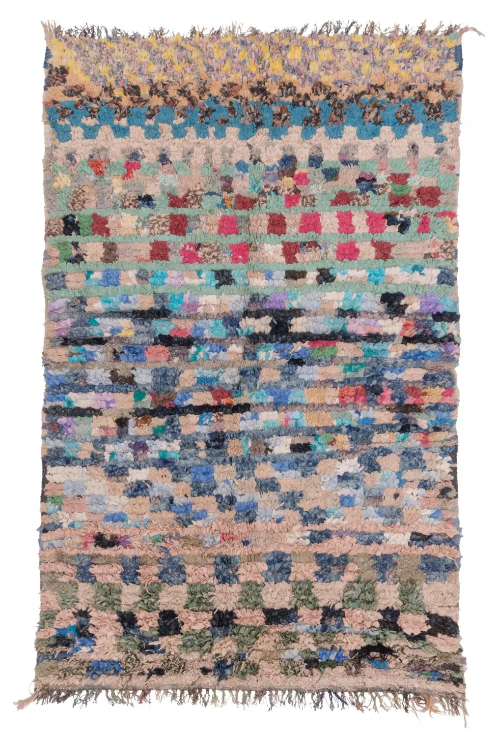 Marokkansk berber tæppe Boucherouite 205 x 130 cm