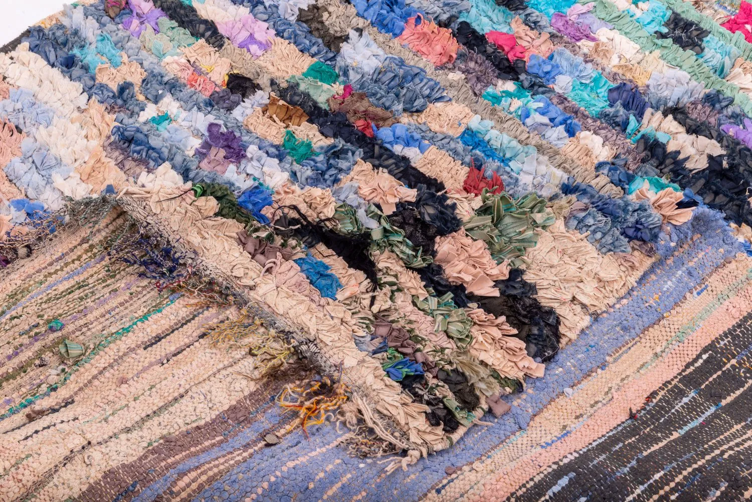 Marokkansk berber tæppe Boucherouite 205 x 130 cm