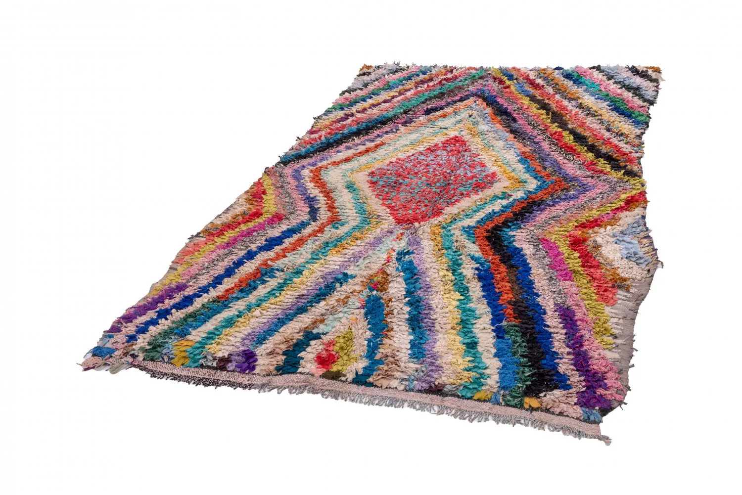 Marokkansk berber tæppe Boucherouite 255 x 150 cm