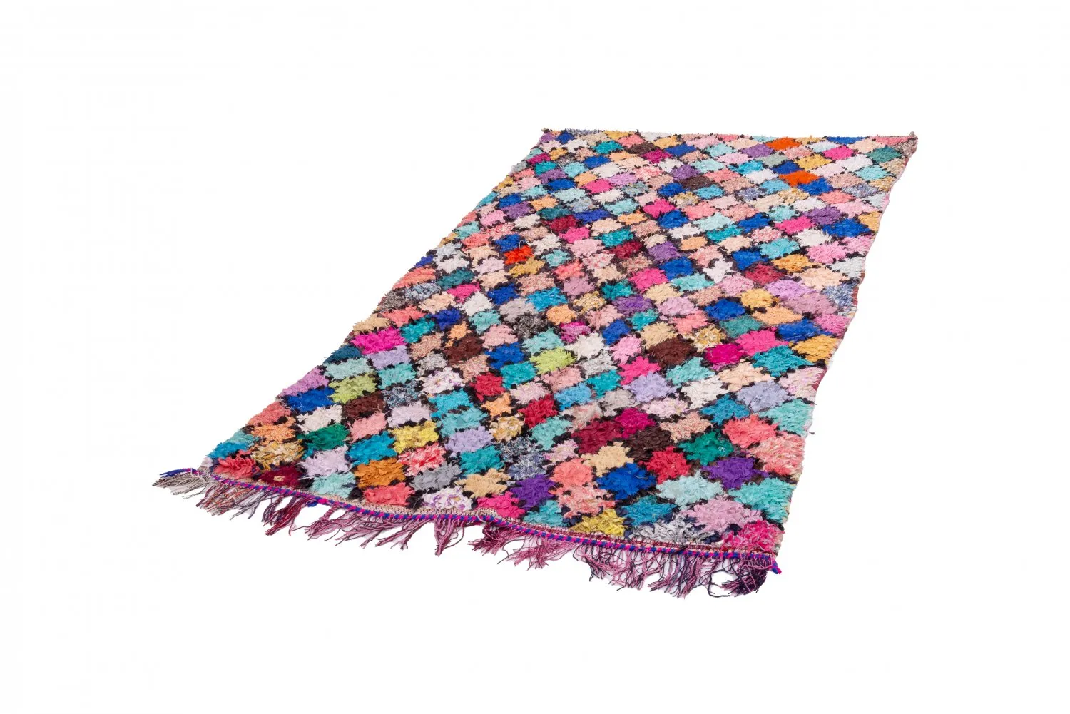 Marokkansk berber tæppe Boucherouite 255 x 135 cm