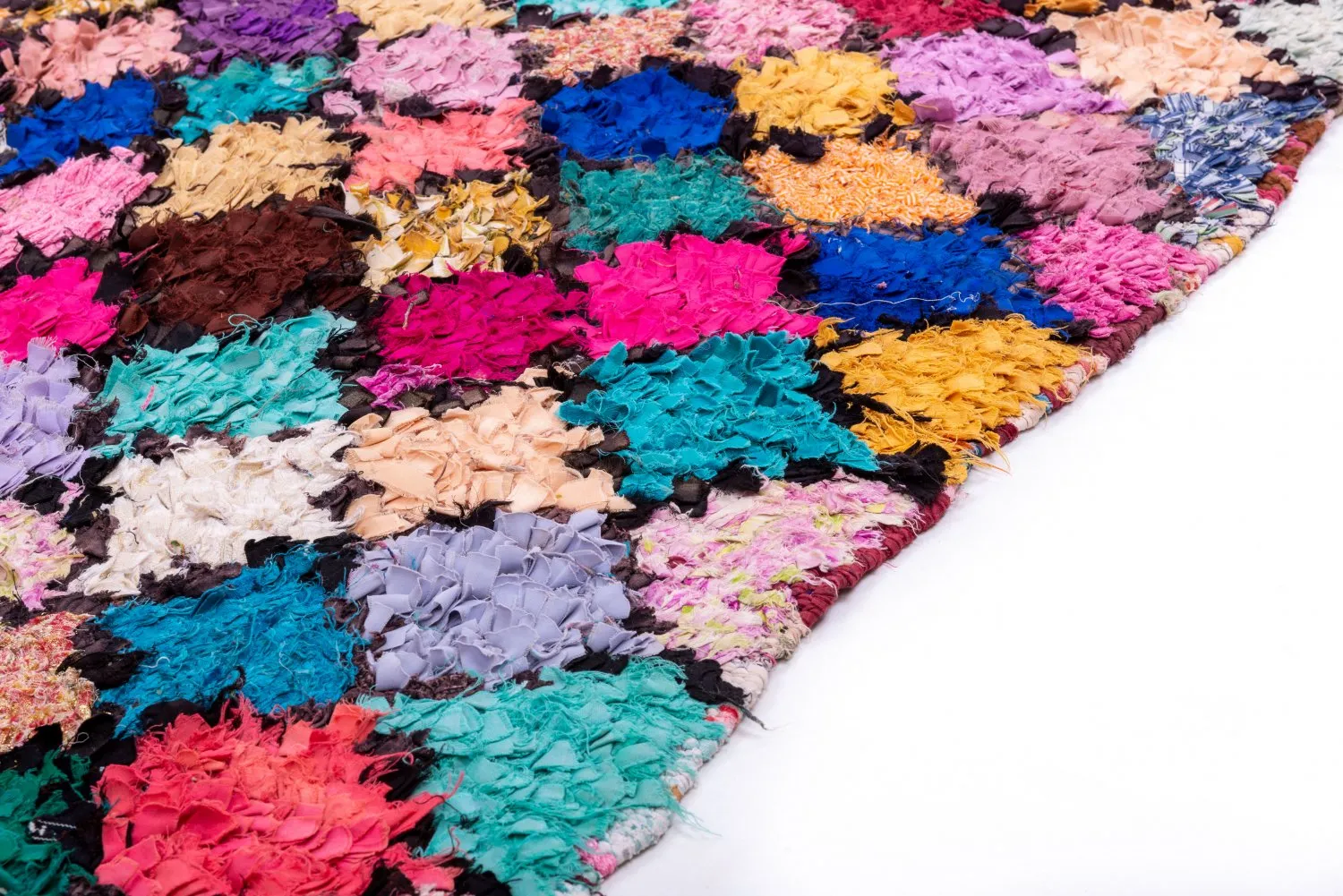 Marokkansk berber tæppe Boucherouite 255 x 135 cm