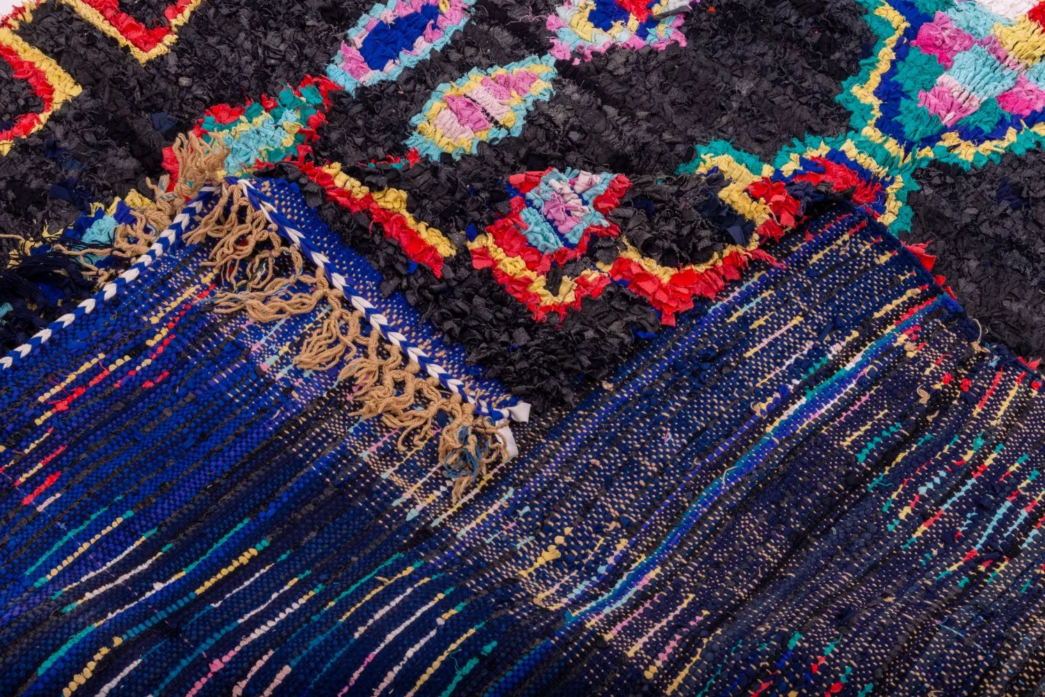 Marokkansk berber tæppe Boucherouite 265 x 145 cm