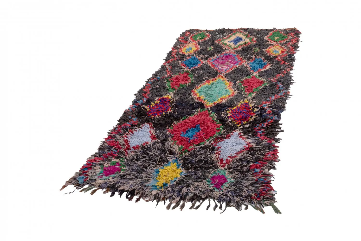 Marokkansk berber tæppe Boucherouite 255 x 110 cm