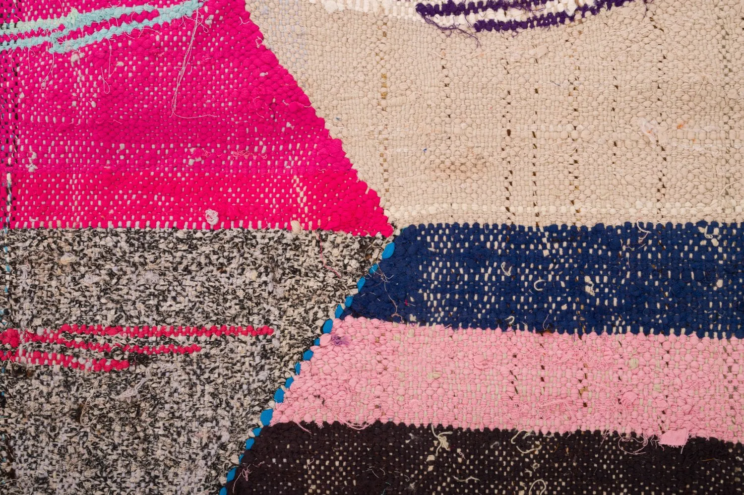 Marokkansk berber tæppe Boucherouite 125 x 260 cm