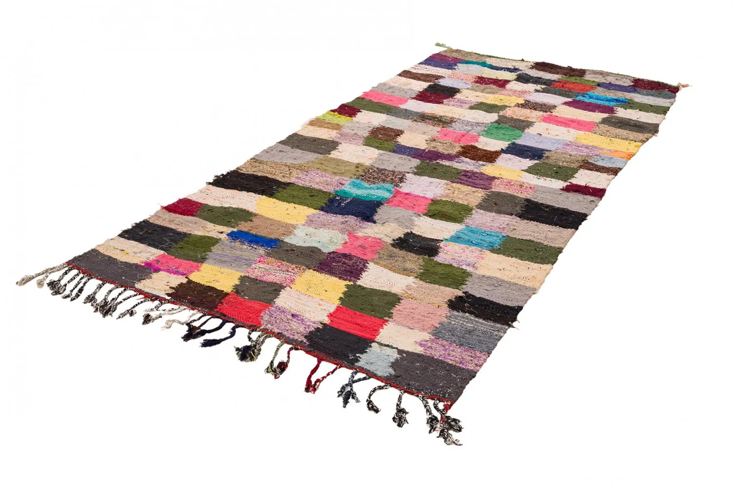 Marokkansk berber tæppe Boucherouite 135 x 275 cm