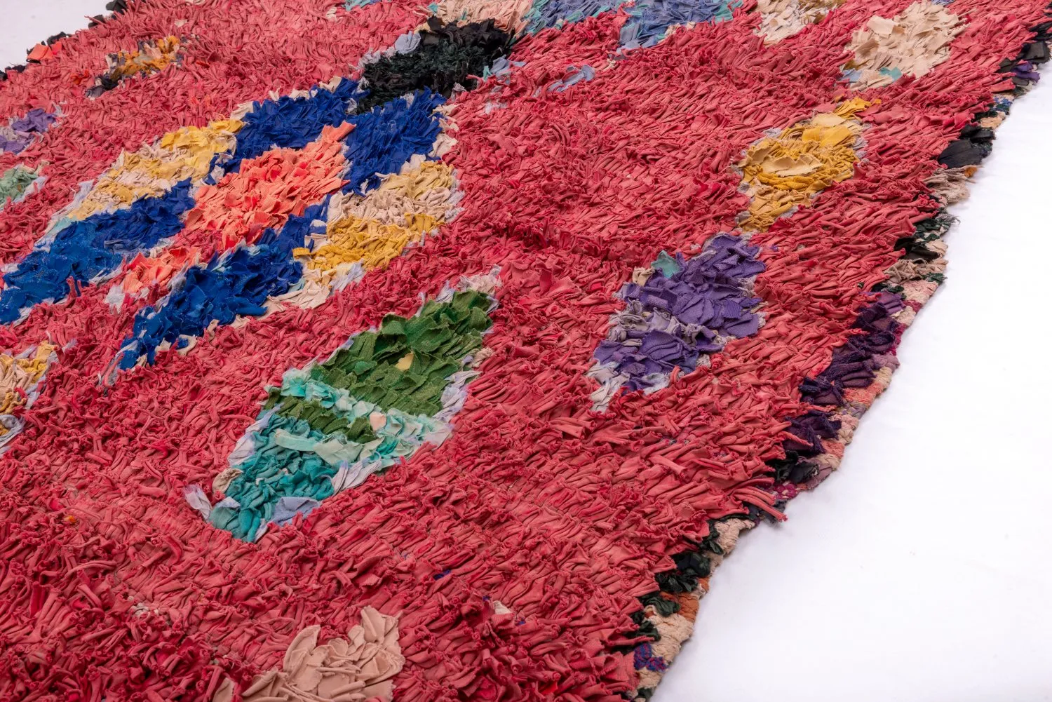 Marokkansk berber tæppe Boucherouite 325 x 130 cm