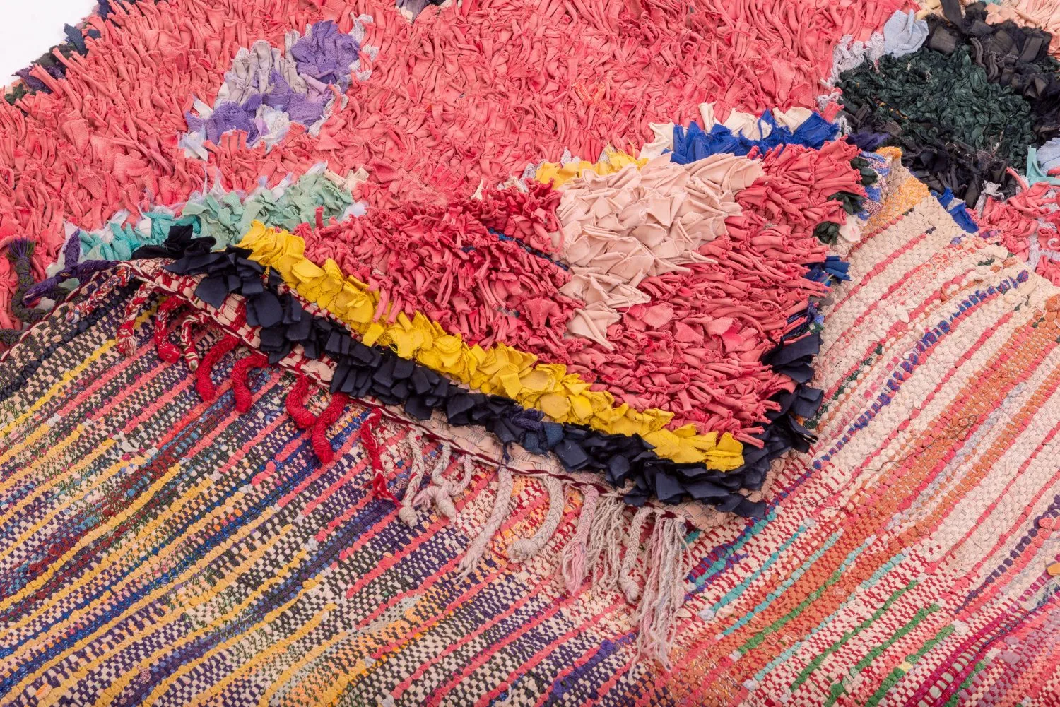 Marokkansk berber tæppe Boucherouite 325 x 130 cm