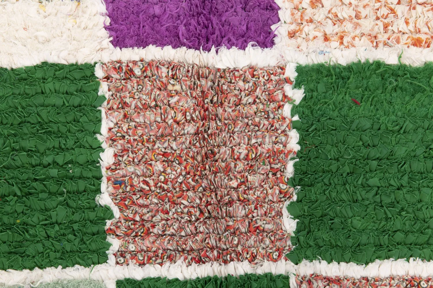 Marokkansk berber tæppe Boucherouite 280 x 115 cm