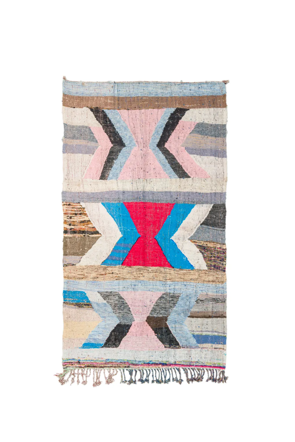 Marokkansk berber tæppe Boucherouite 140 x 255 cm