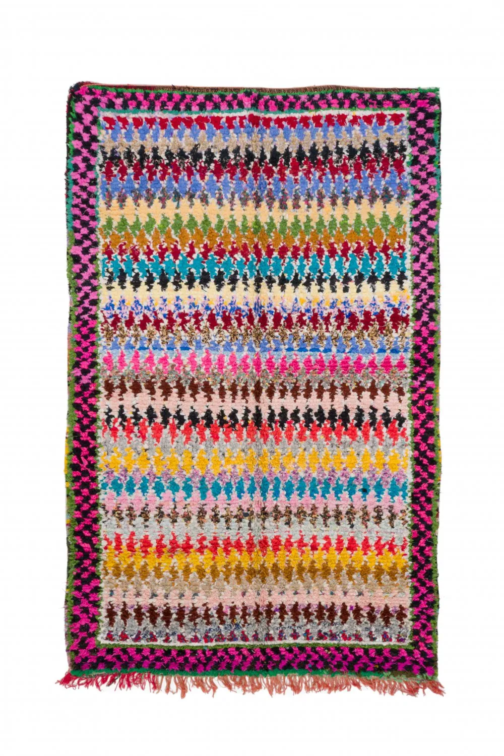 Marokkansk berber tæppe Boucherouite 250 x 160 cm