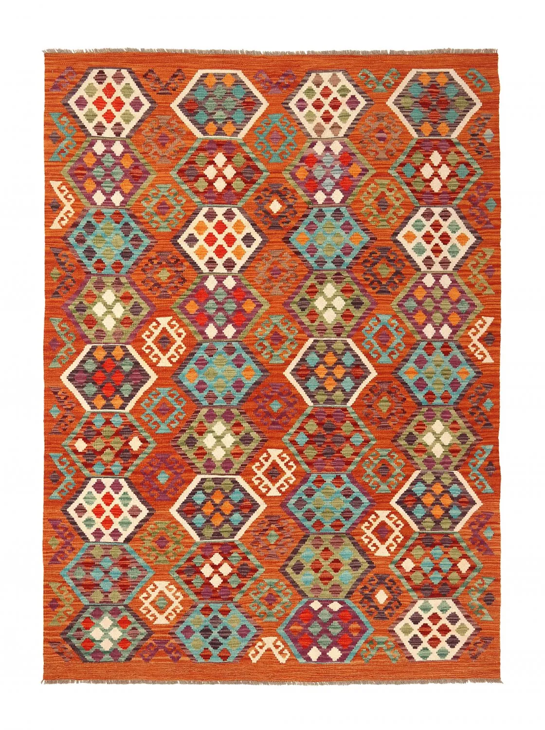 Orientalsk kelimtæppe 249 x 176 cm