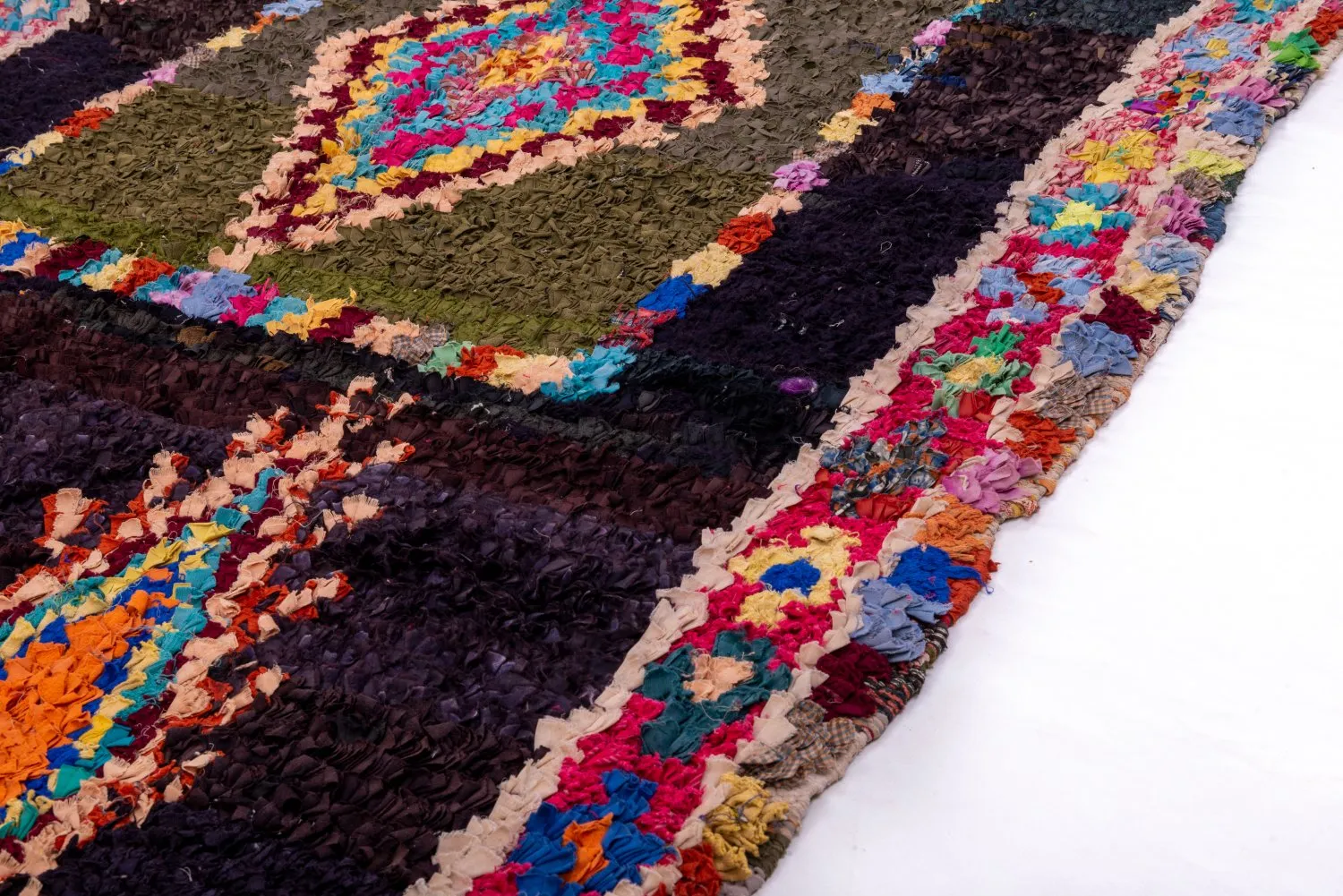 Marokkansk berber tæppe Boucherouite 280 x 130 cm