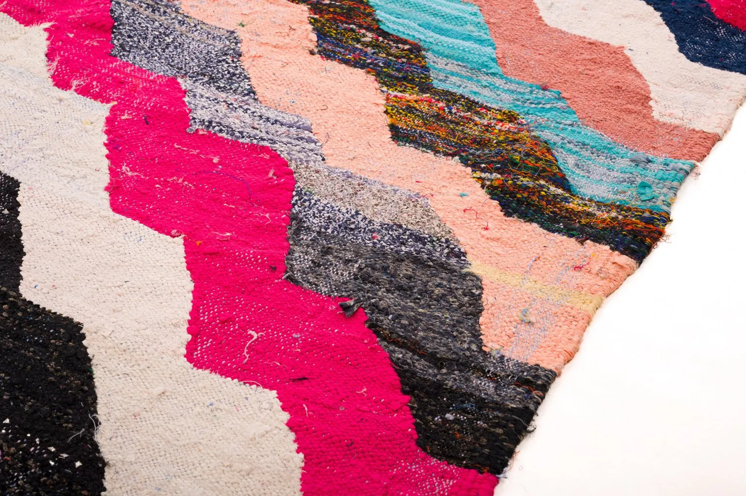 Marokkansk berber tæppe Boucherouite 145 x 235 cm