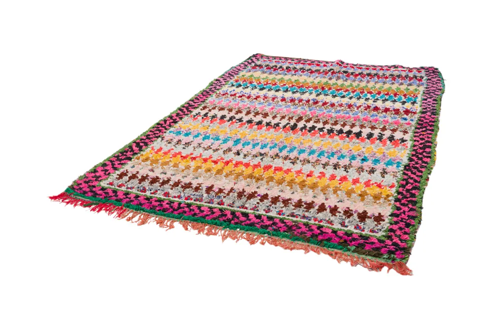 Marokkansk berber tæppe Boucherouite 250 x 160 cm