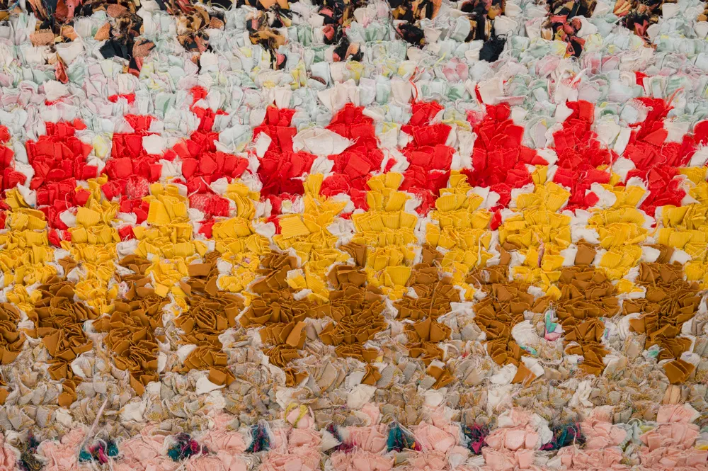 Marokkansk berber tæppe Boucherouite 250 x 160 cm