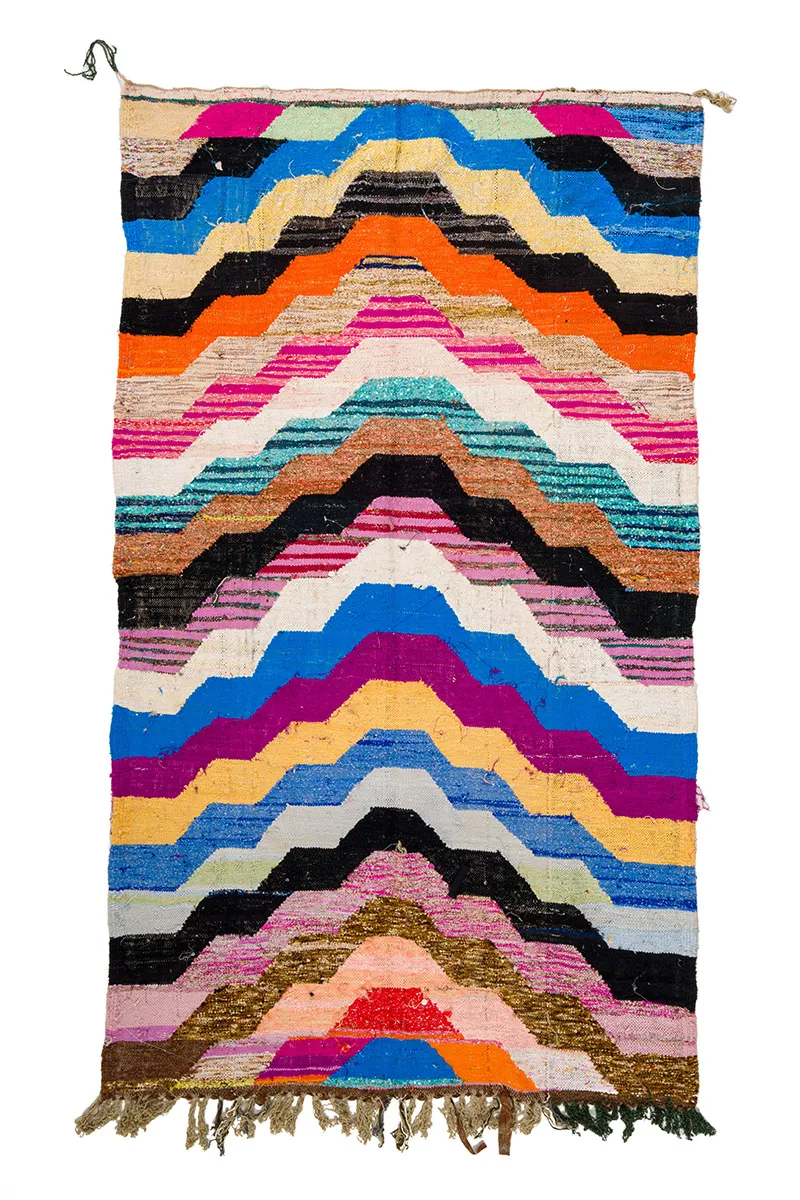 Marokkansk berber tæppe Boucherouite 150 x 255 cm