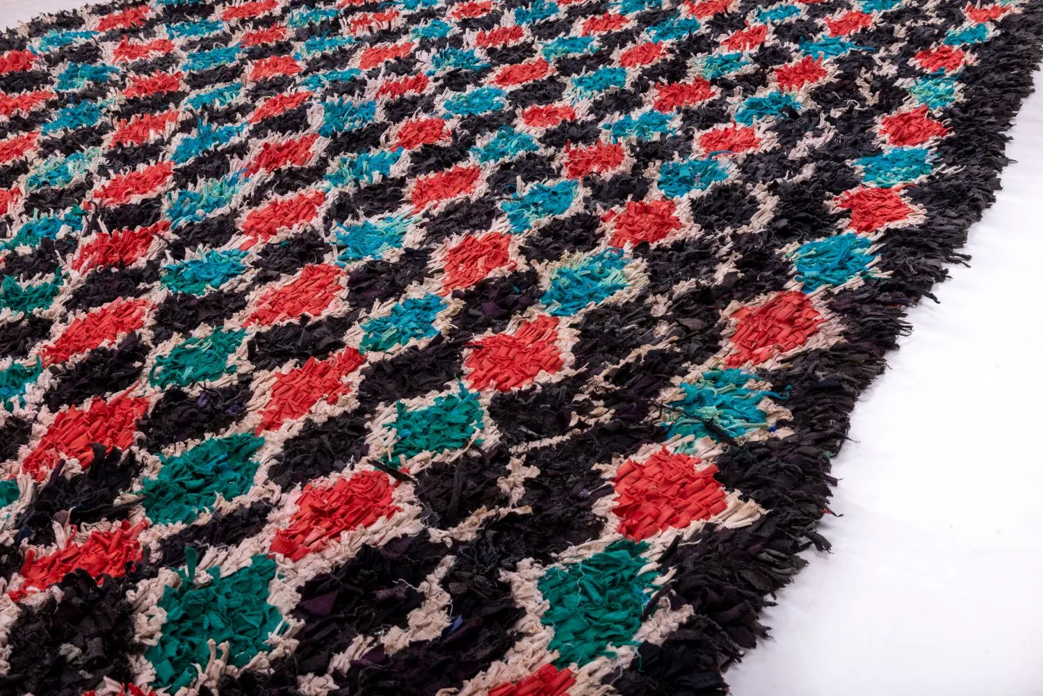 Marokkansk berber tæppe Boucherouite 395 x 180 cm