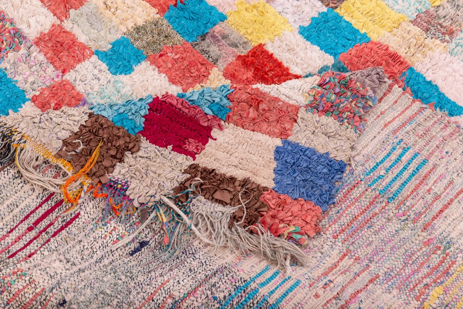 Marokkansk berber tæppe Boucherouite 170 x 120 cm