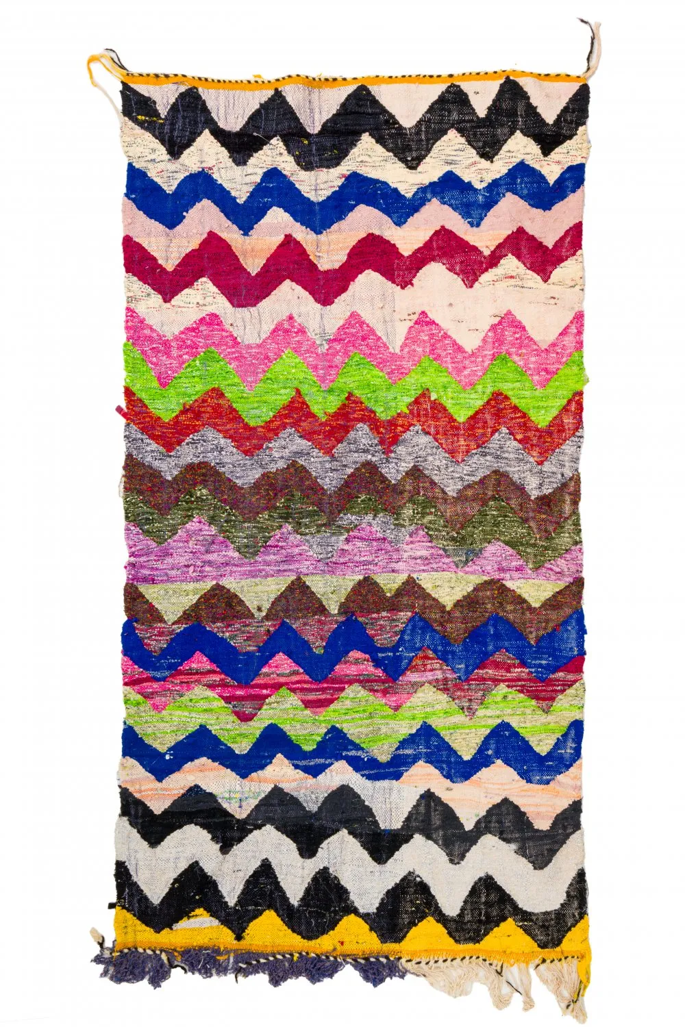 Marokkansk berber tæppe Boucherouite 125 x 245 cm