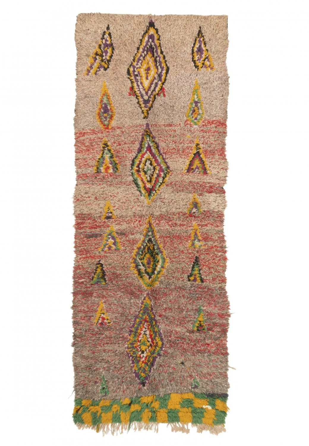 Marokkansk berber tæppe Boucherouite 230 x 80 cm
