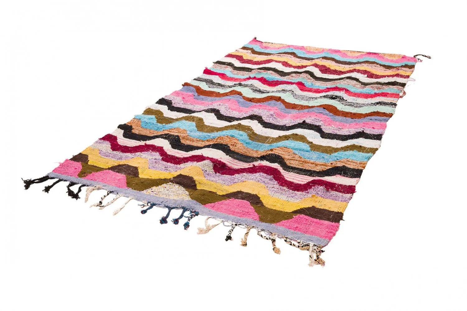 Marokkansk berber tæppe Boucherouite 140 x 265 cm