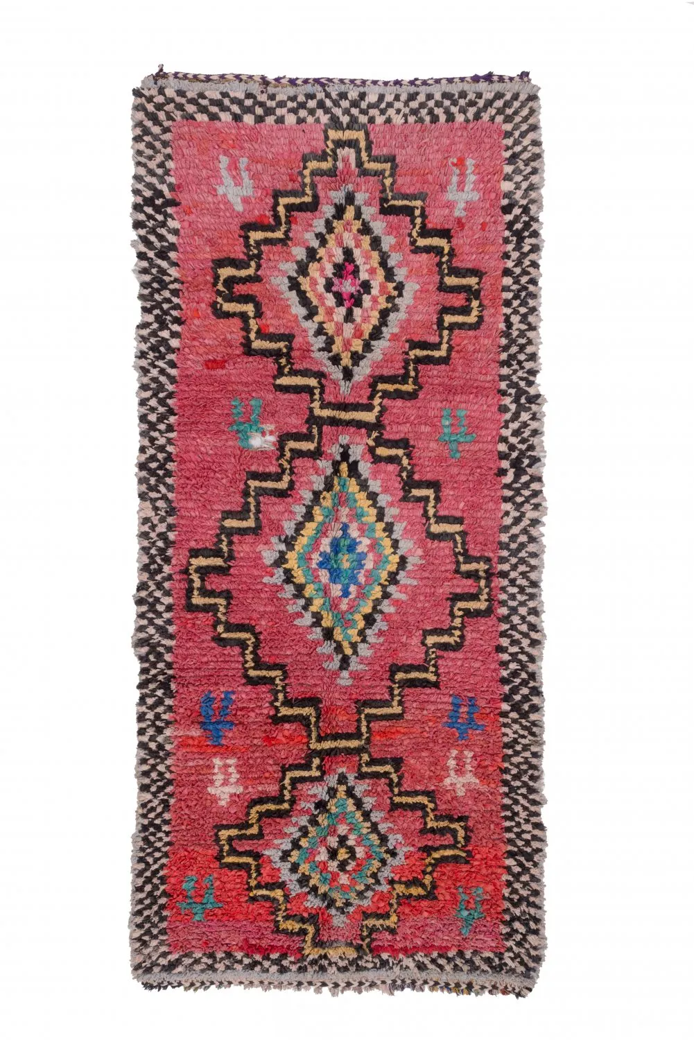 Marokkansk berber tæppe Boucherouite 285 x 130 cm