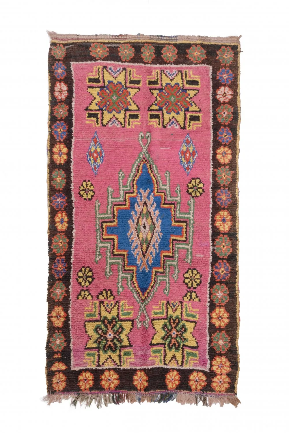 Marokkansk berber tæppe Boucherouite 270 x 140 cm