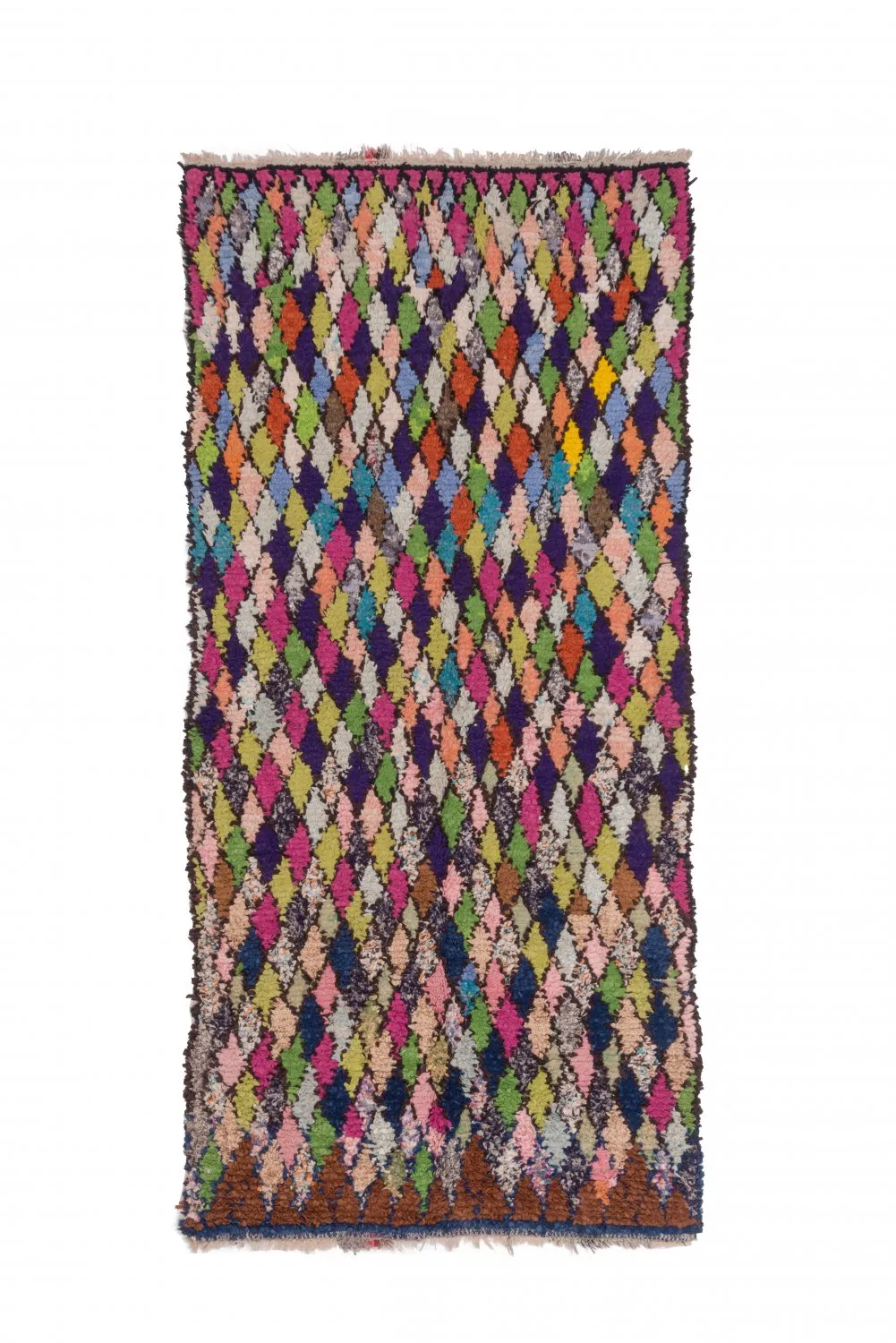 Marokkansk berber tæppe Boucherouite 245 x 115 cm