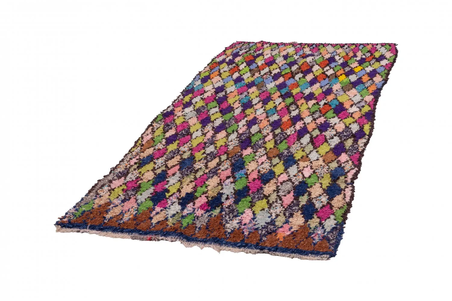 Marokkansk berber tæppe Boucherouite 245 x 115 cm