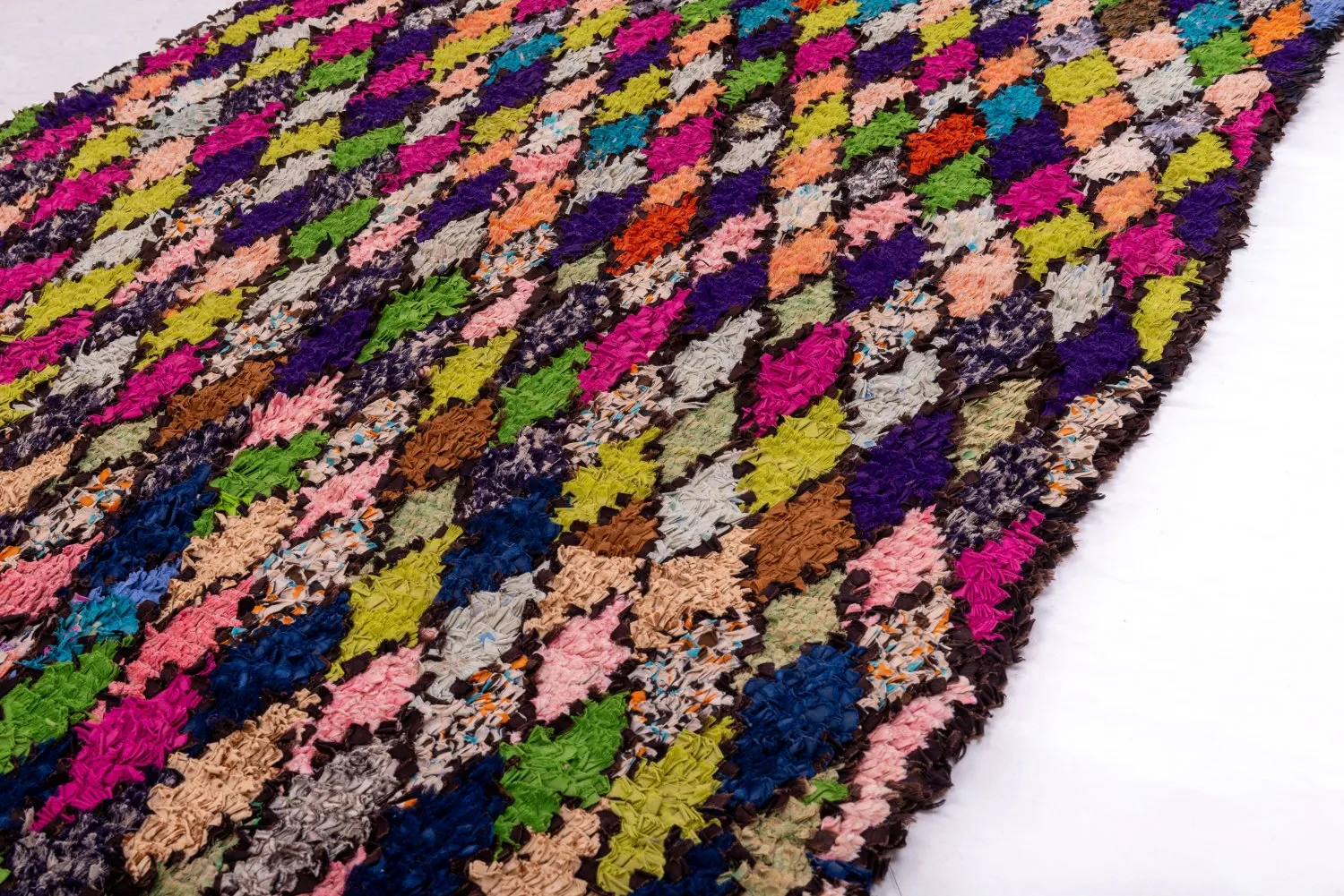 Marokkansk berber tæppe Boucherouite 245 x 115 cm