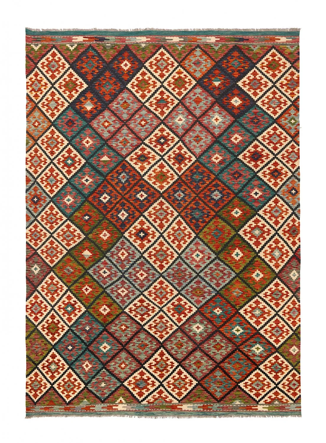 Orientalsk kelimtæppe 292 x 209 cm