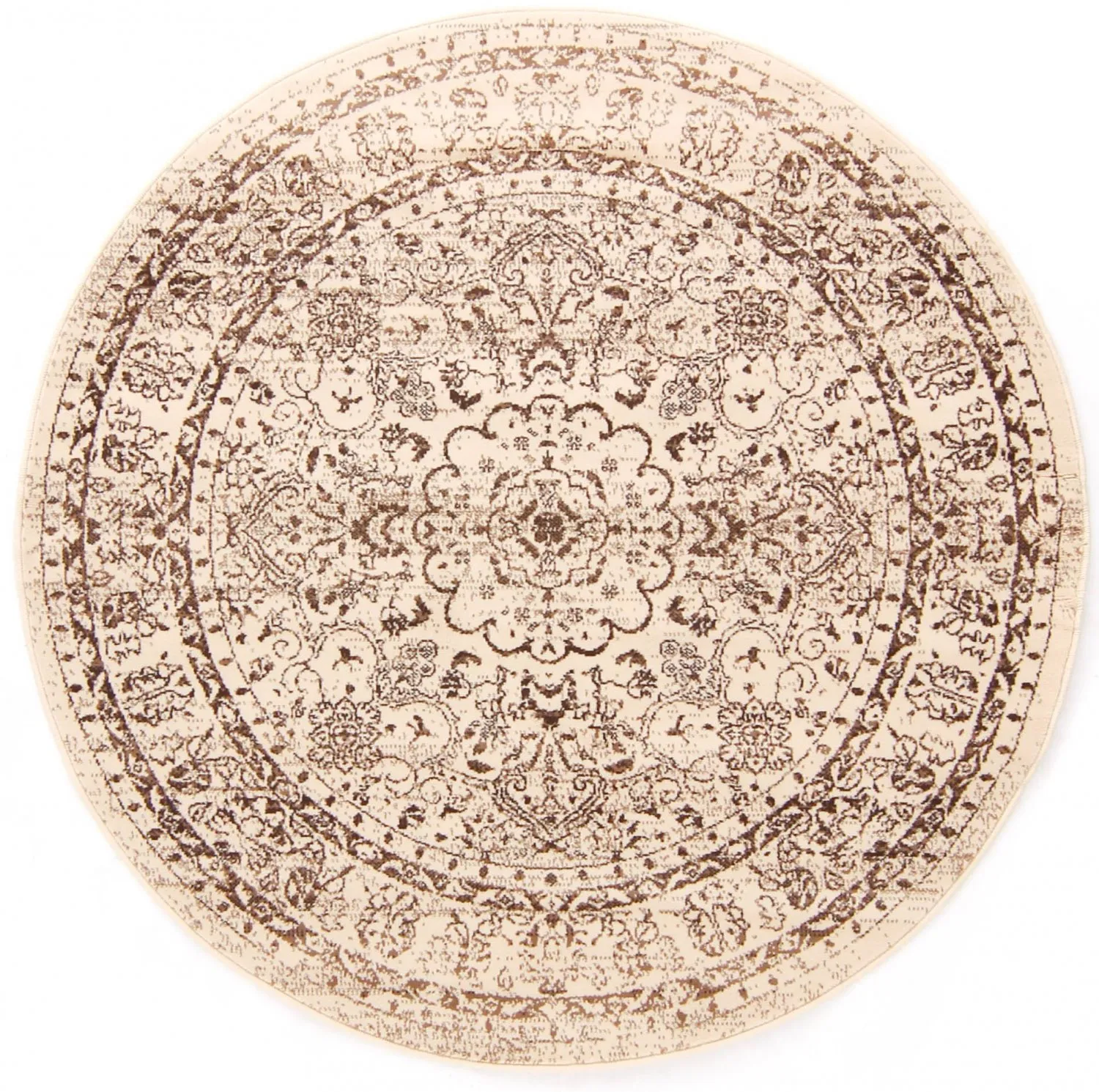 Rundt tæppe - Peking Noble (hvid)