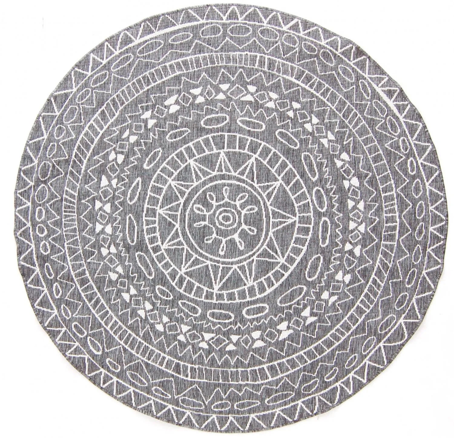 Rundt tæppe - Brussels Diamond (grå)