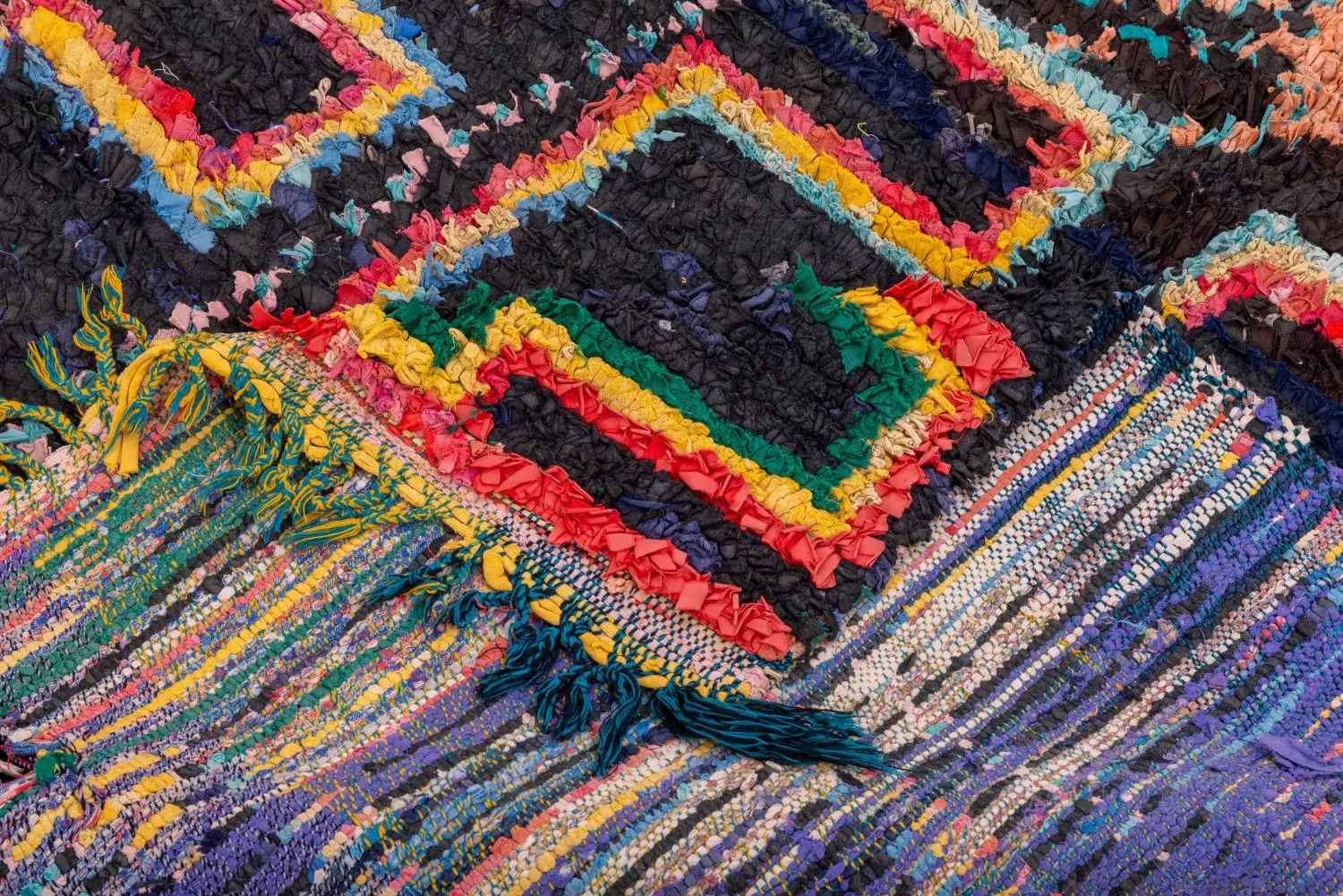 Marokkansk berber tæppe Boucherouite 180 x 120 cm