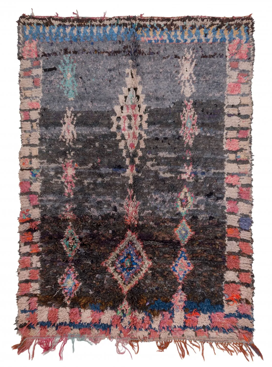 Marokkansk berber tæppe Boucherouite 235 x 170 cm