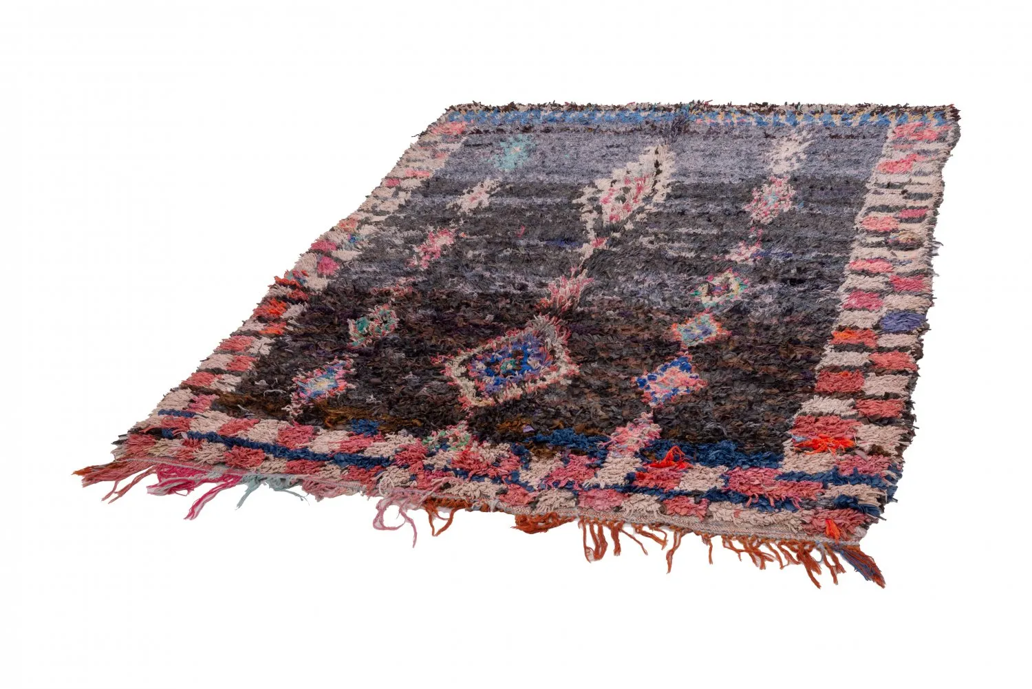 Marokkansk berber tæppe Boucherouite 235 x 170 cm