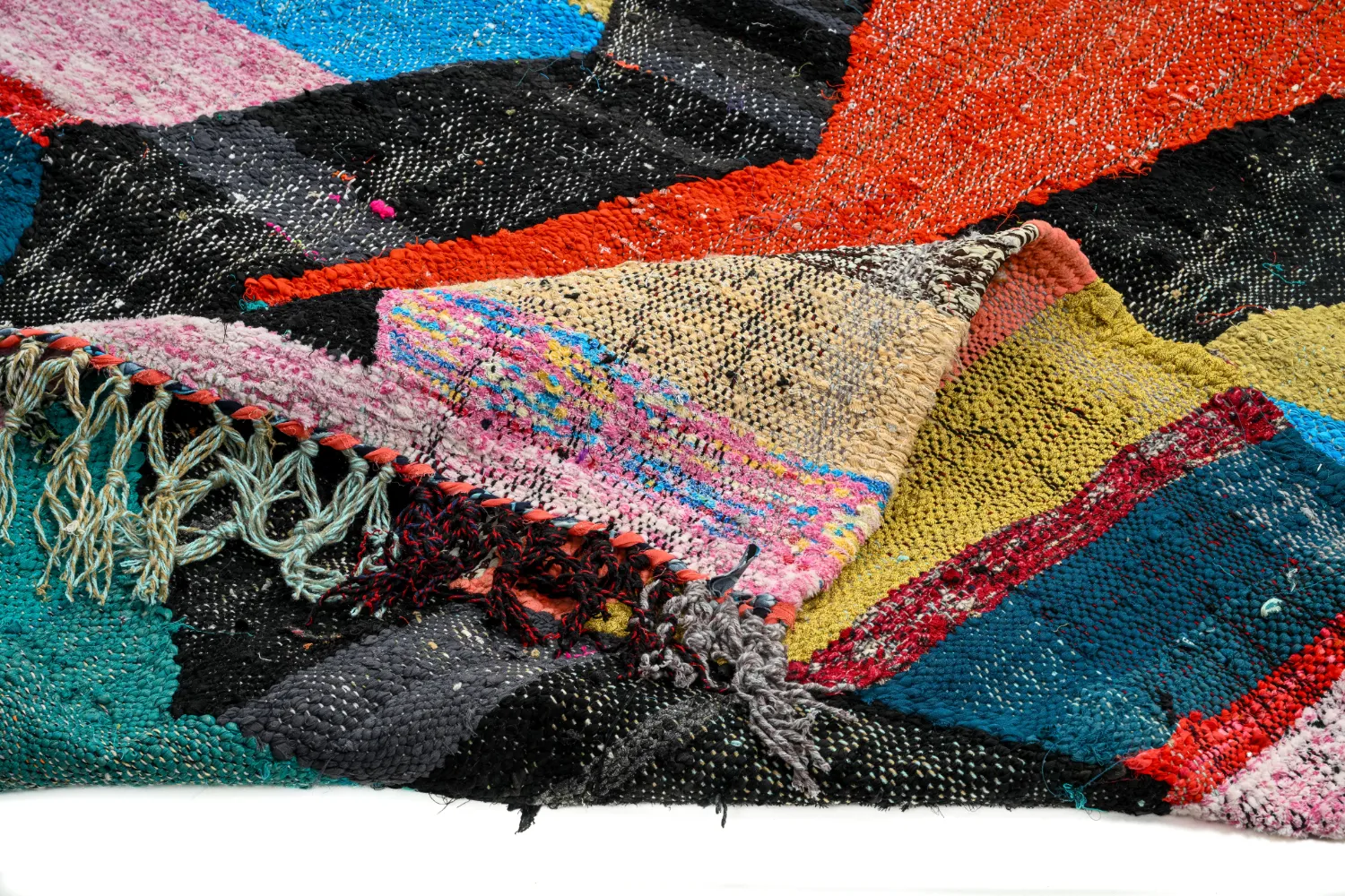Marokkansk berber tæppe Boucherouite 135 x 230 cm