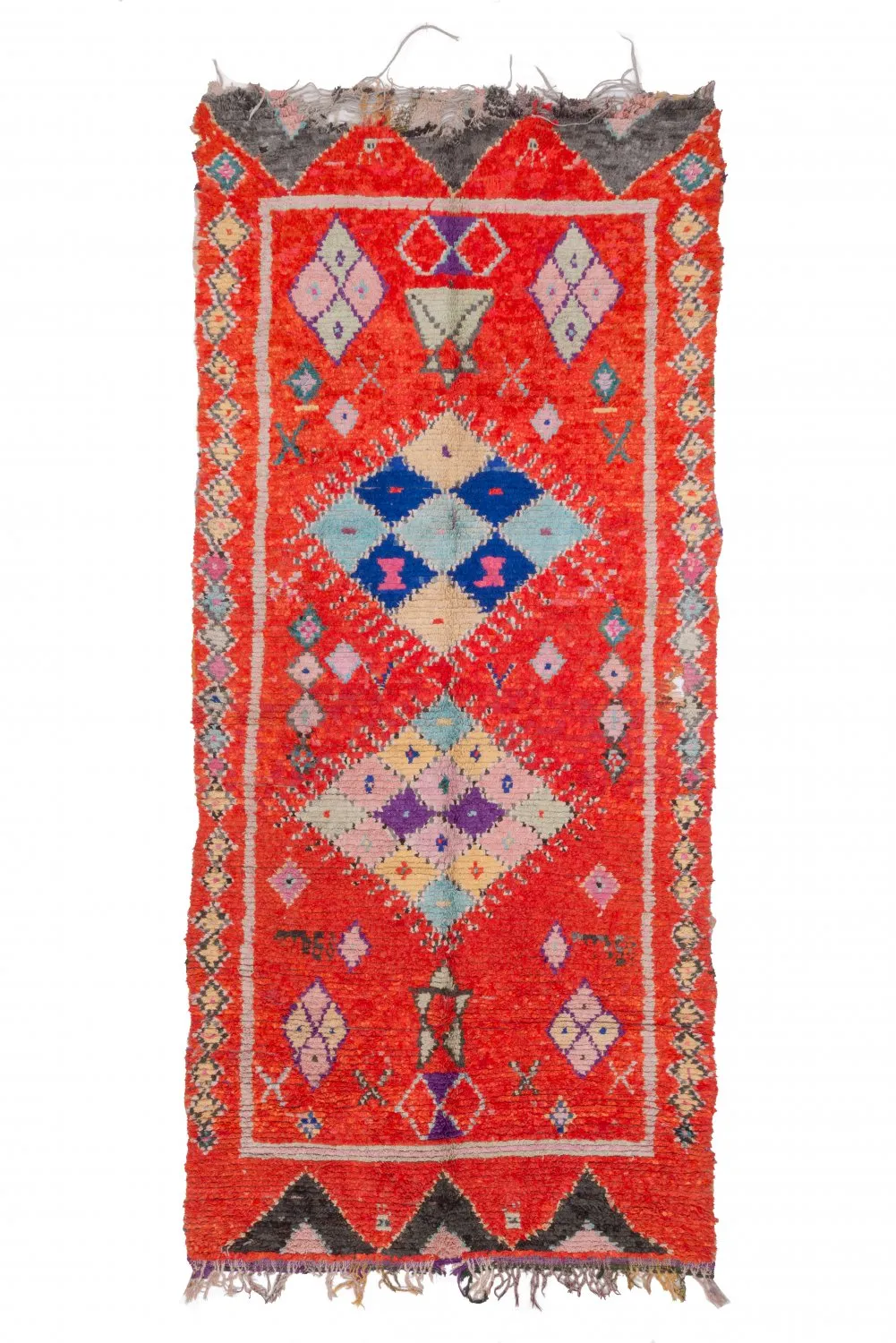 Marokkansk berber tæppe Boucherouite 340 x 155 cm