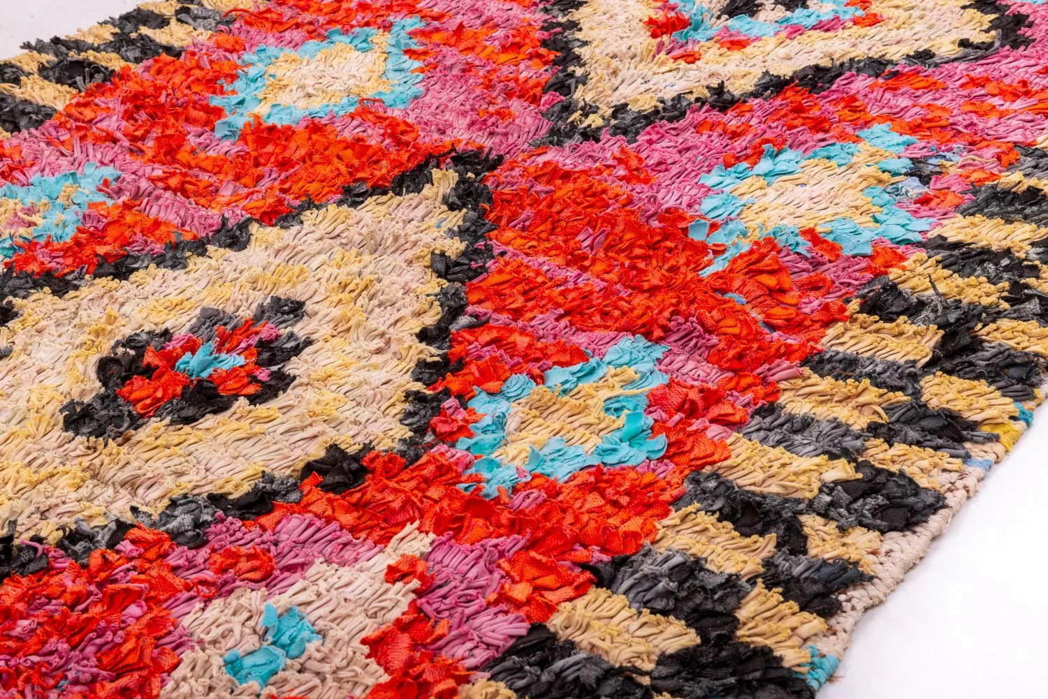Marokkansk berber tæppe Boucherouite 235 x 105 cm