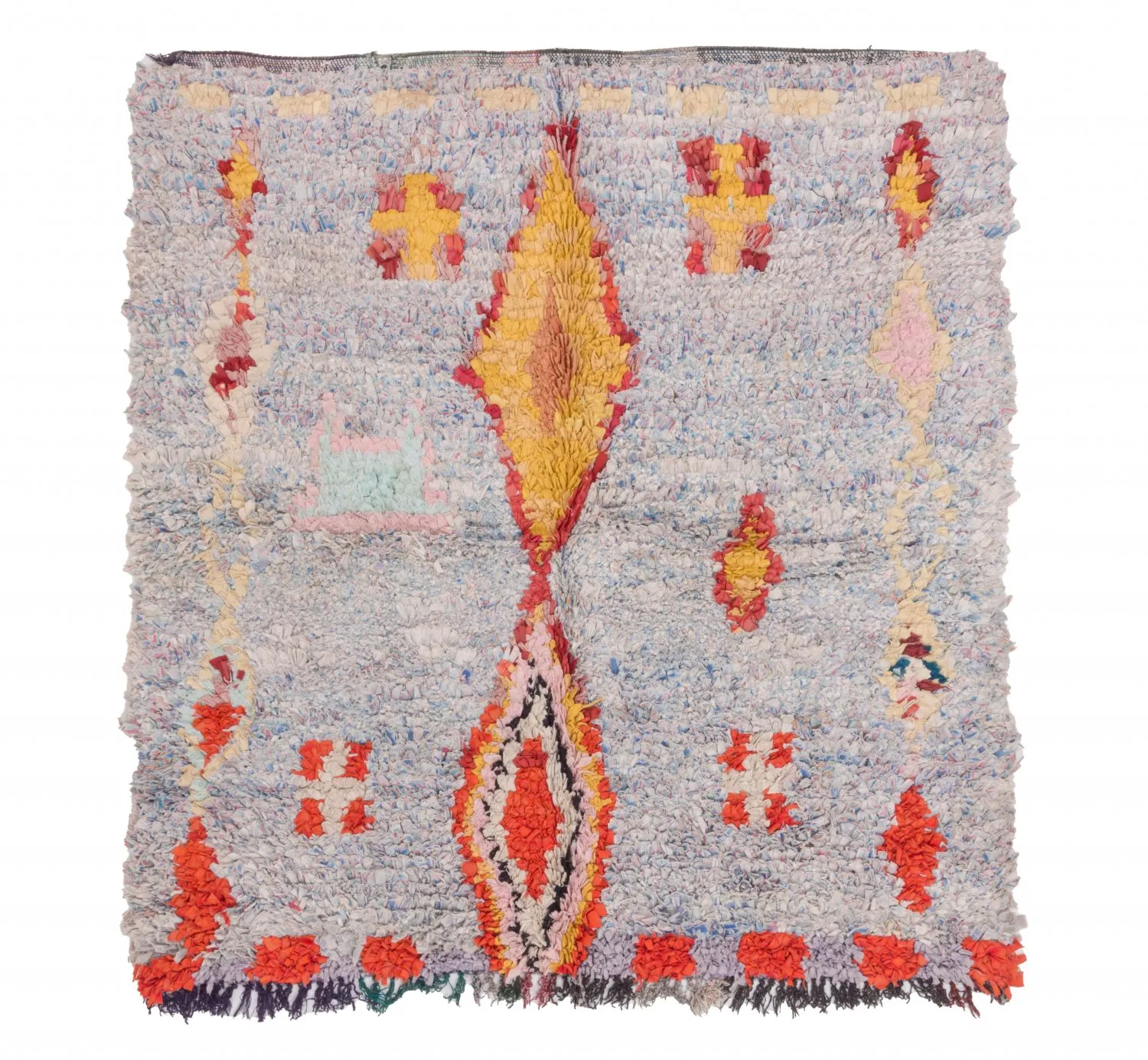 Marokkansk berber tæppe Boucherouite 160 x 145 cm