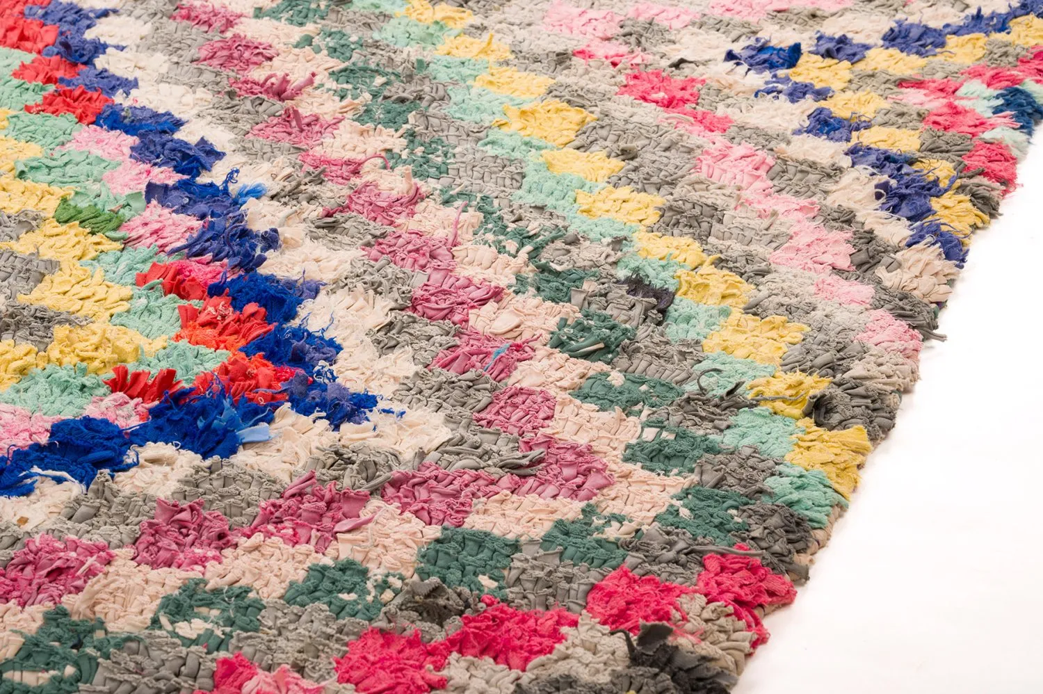 Marokkansk berber tæppe Boucherouite 145 x 365 cm