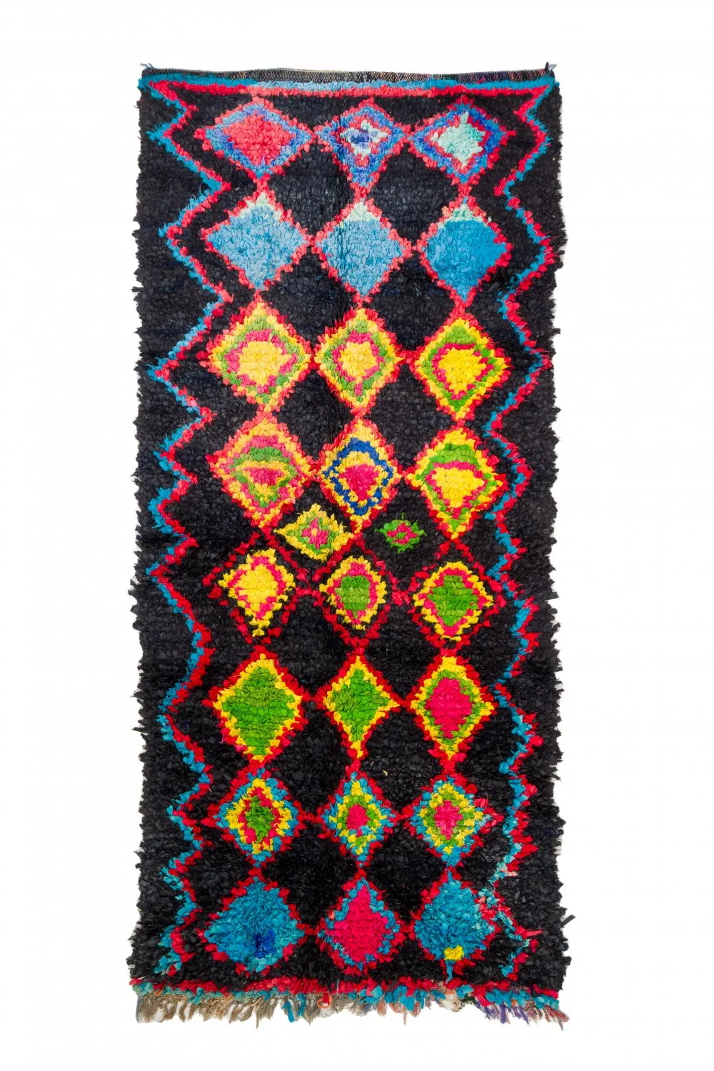 Marokkansk berber tæppe Boucherouite 120 x 285 cm