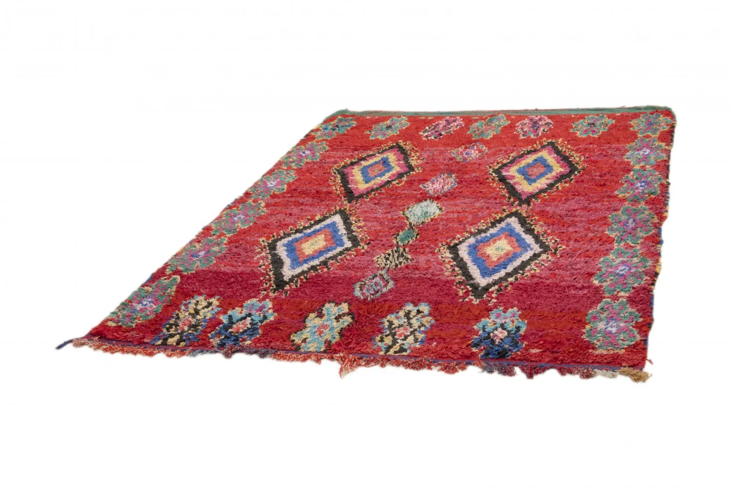 Marokkansk berber tæppe Boucherouite 225 x 165 cm