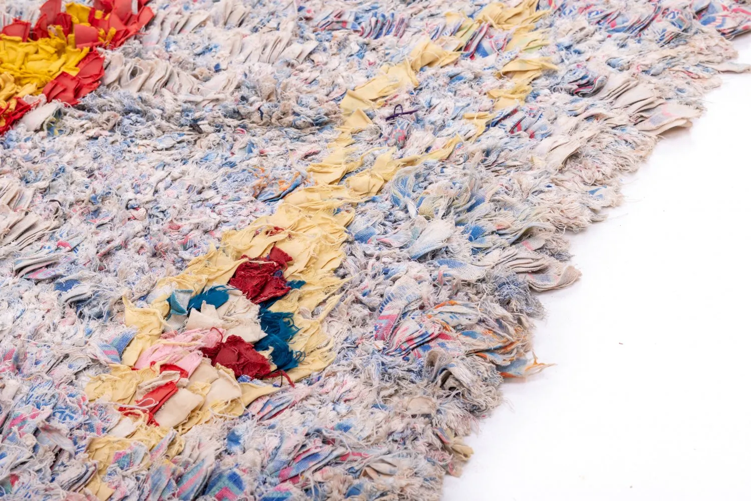 Marokkansk berber tæppe Boucherouite 160 x 145 cm