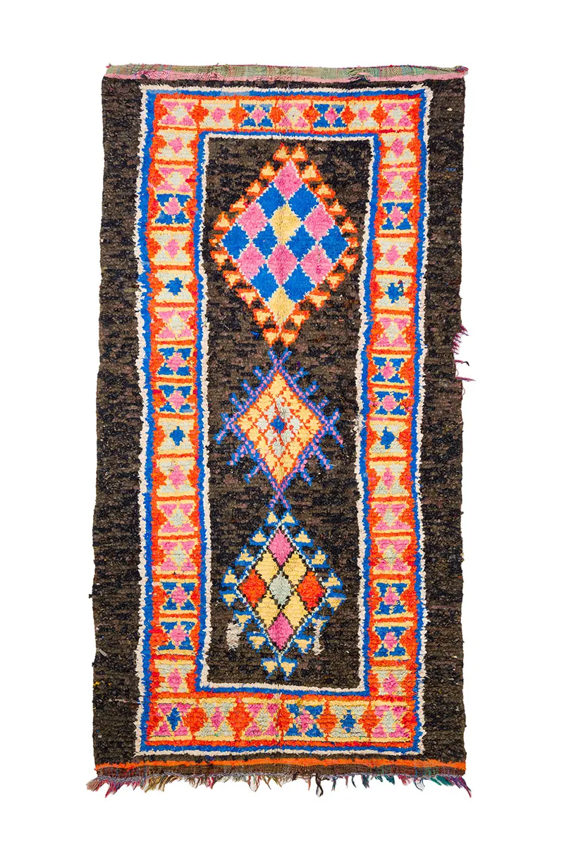 Marokkansk berber tæppe Boucherouite 160 x 310 cm