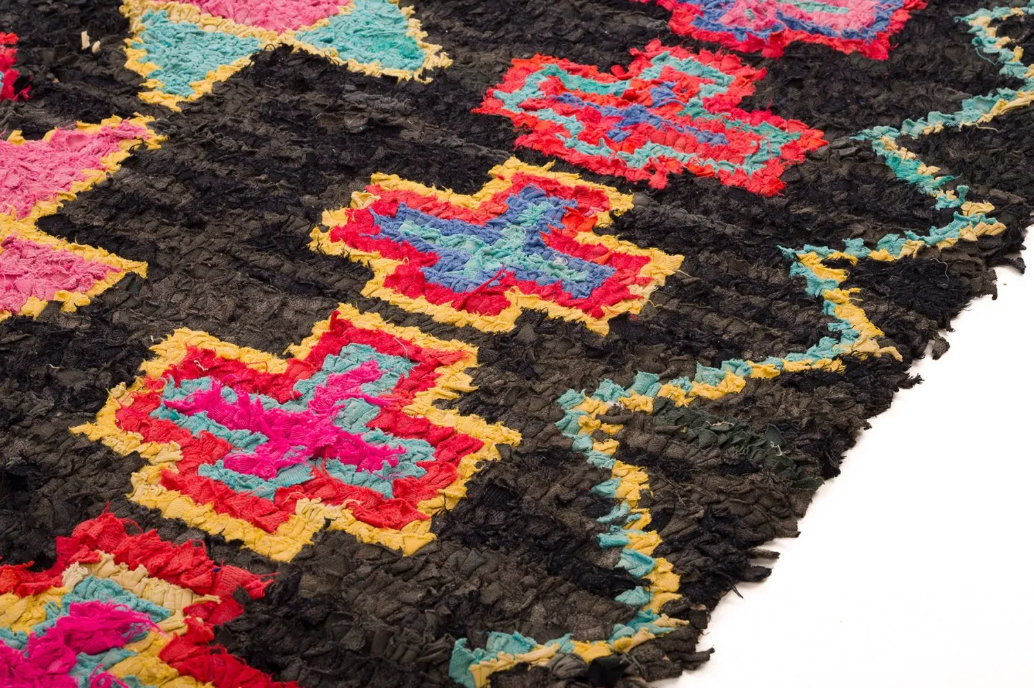 Marokkansk berber tæppe Boucherouite 135 x 315 cm